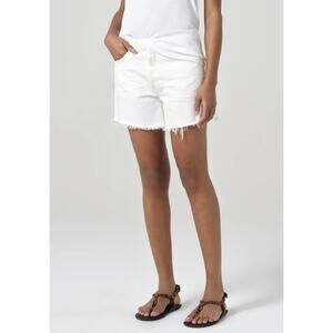 Agolde Parker‎ Long Shorts In Panna Cotta Size 28